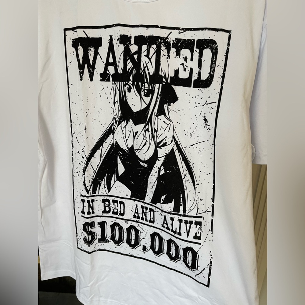 The Otaku Box White Shirt Wanted Poster Medium